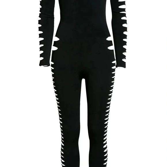 Saint Laurent Black Cut-Out Jumpsuit New edgy